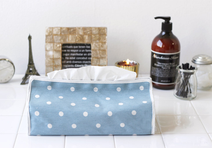 1025 cotton and linen canvas paper towel set wall hanging can be loaded 200 pump bags 130 draw box gray blue wave dot