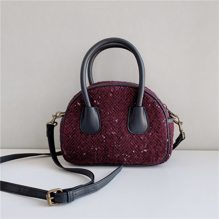 1109 Hair of the flower M card Half - round handle handle cross - pack shoulder strap removed and removed sauce purple