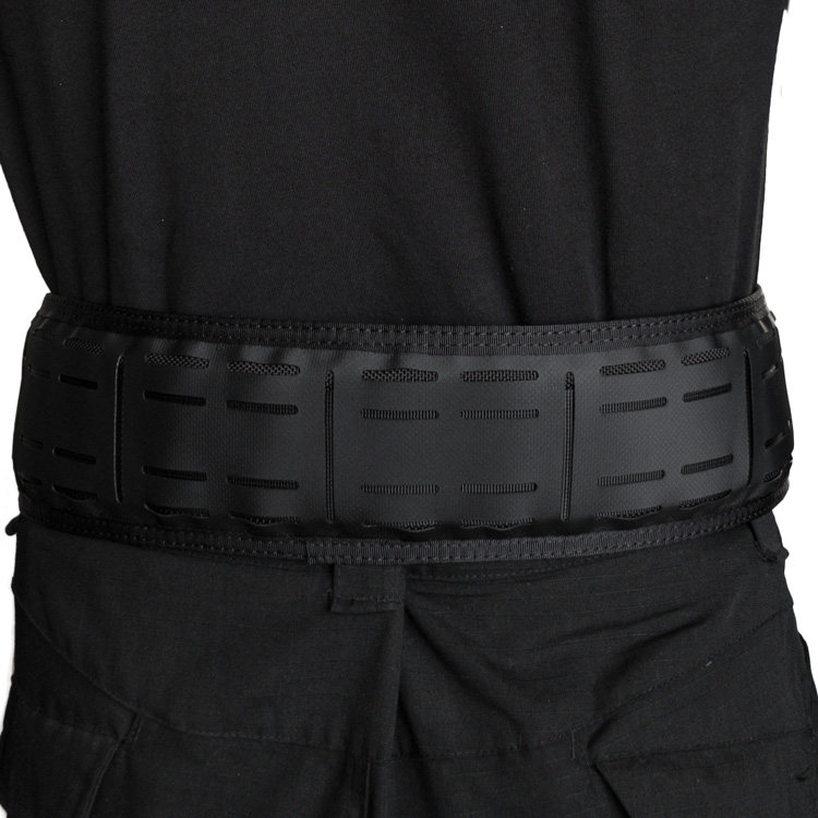 TCmaoyi TC0150-BK Black laser cut tactical waist cover with belt clip mesh fabric