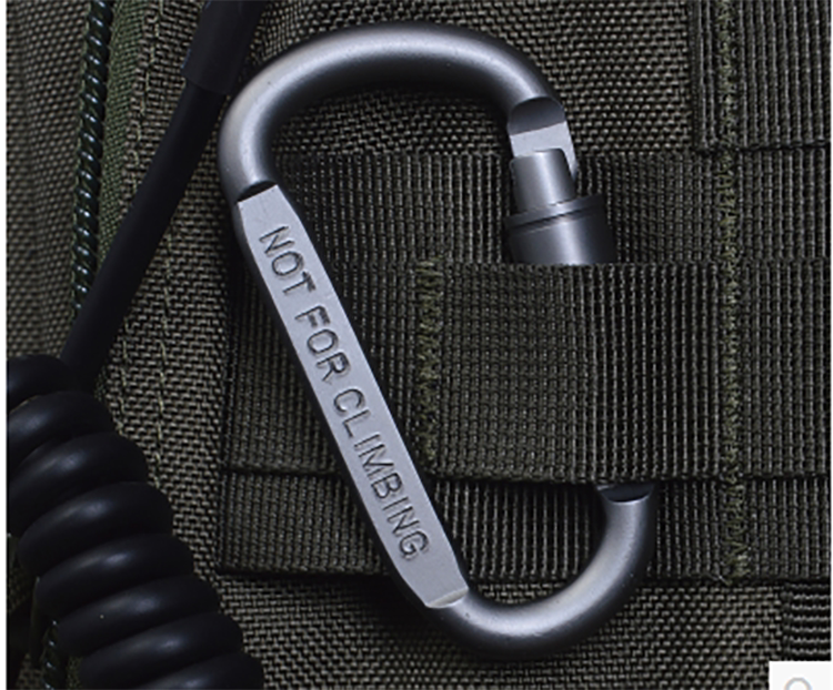 TC0003 Outdoor aluminum alloy carabiner D-shaped quick-hanging buckle D-shaped carabiner multi-function quick-hanging buckle