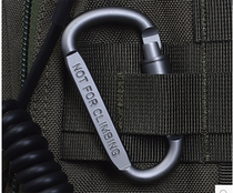 TC0003 outdoor aluminum alloy carabinee buckle D-shaped quick-hanging buckle d-shaped mountaineering buckle multi-function quick buckle