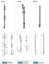 Shanghai Haitan LG006 conventional 1 meter long switch control cabinet door lock connecting rod world connecting rod lock lock Rod