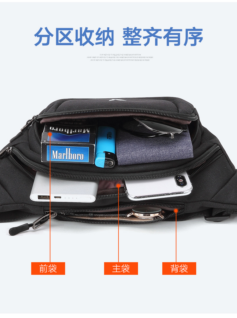 Playboy Men Pocket Nhỏ thể thao nhẹ Chạy túi điện thoại di động Đa chức năng Messenger thông thường Túi ngực Tide Thương hiệu - Túi của con người ví lv