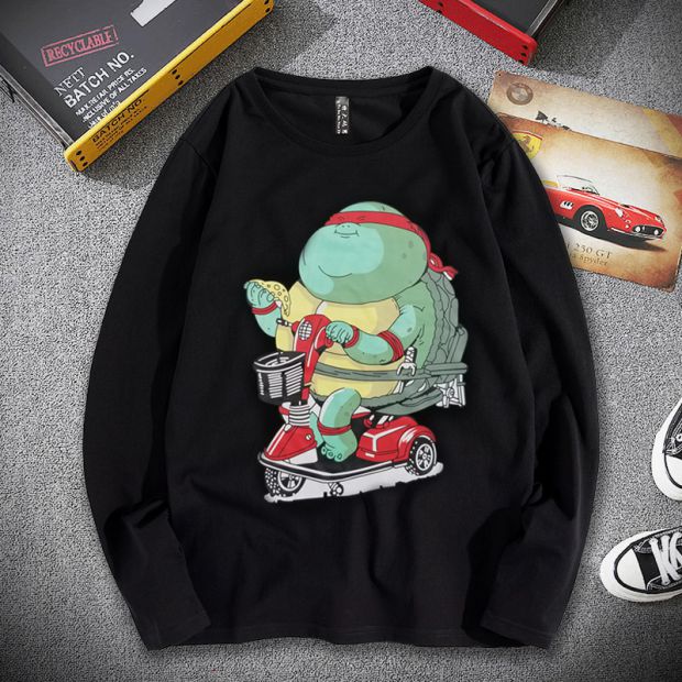 Mã mới cực lớn cộng với phân bón XL mùa xuân và mùa thu anh béo béo áo thun thun dài tay thun nam áo polo nam đẹp