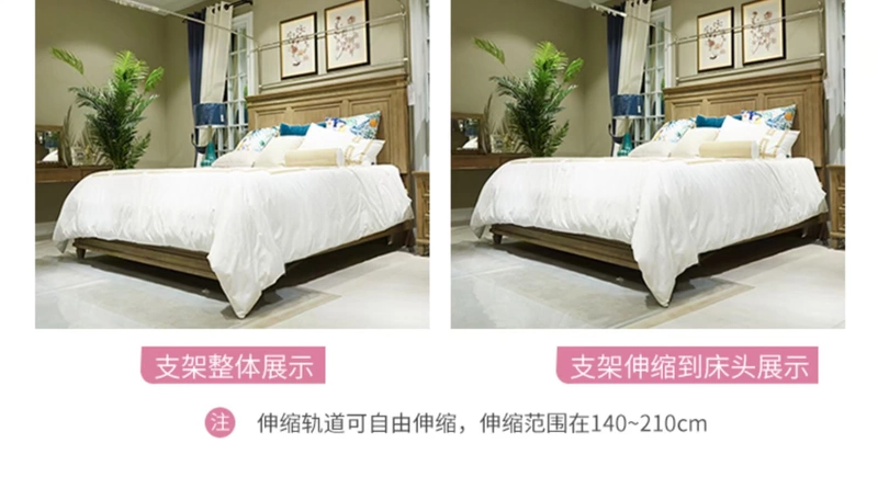 Đường ray hình chữ U có thể thu vào cửa lưới chống muỗi ba cánh công chúa 1,5 m 1,8m giường nhà mã hóa dày theo dõi khung - Lưới chống muỗi