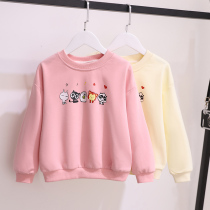 Girls sweater 2021 spring new Korean version of the tidal atmosphere for childrens spring and autumn clothing long sleeve cotton base shirt