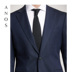 ANOS / Yanos polyester vải pha trộn Cổ áo mỏng phù hợp với bộ đồ kinh doanh màu xanh hải quân bộ vest nam Suit phù hợp