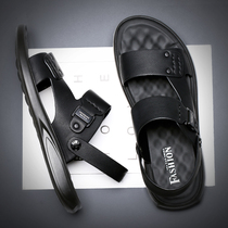 Mens sandals 2021 new fashion summer wear driving dual-use beach shoes casual wear-resistant high-grade cool slippers
