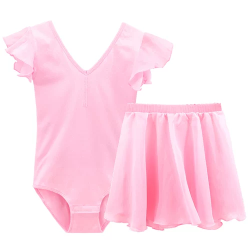 Детская летняя шифоновая спортивная одежда, костюм, короткий рукав