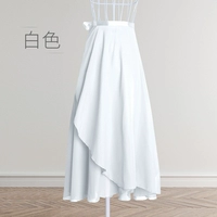 Белая шифоновая длинная юбка