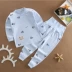 Baby Qiuyi Qiuku Set Cotton Đồ lót cho bé trai Bé bảo vệ eo cao Cô gái bụng mùa xuân và mùa thu bé trai quần áo lót bé trai cao cấp Quần áo lót