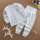 Baby Qiuyi Qiuku Set Cotton cardigan Trẻ em Đồ lót Tắt máy Cotton 0-1-3 tuổi Bé trai - Quần áo lót đồ bộ mặc nhà cho be gái 10 tuổi