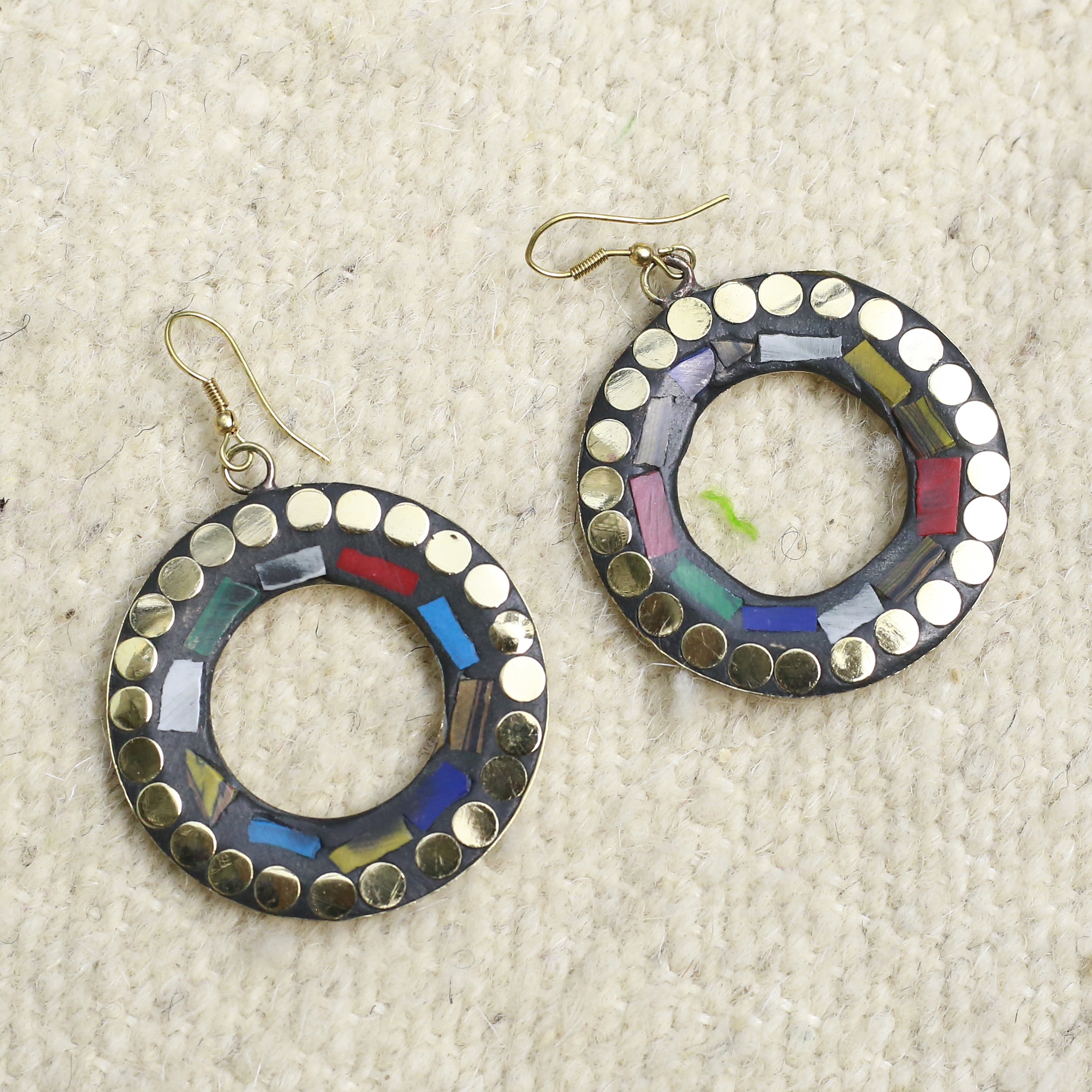 Odd Grocery Earring female temperament long - form pendant retro Tibetan round earring personality ear