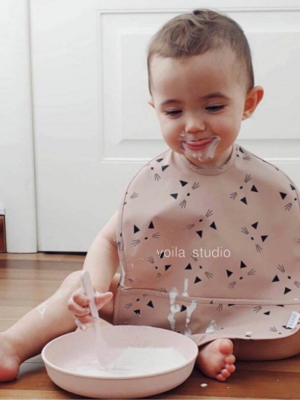 Feedback price Danish baby waterproof bibs infants and young children to eat non-staple food coveralls oil-proof anti-dressing neck ins