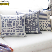 Swedish Ekelund Nordic Minimalist Hug Pillow Mediterranean Full Cotton Waist Pillow With Core Seaside Letters Cushions