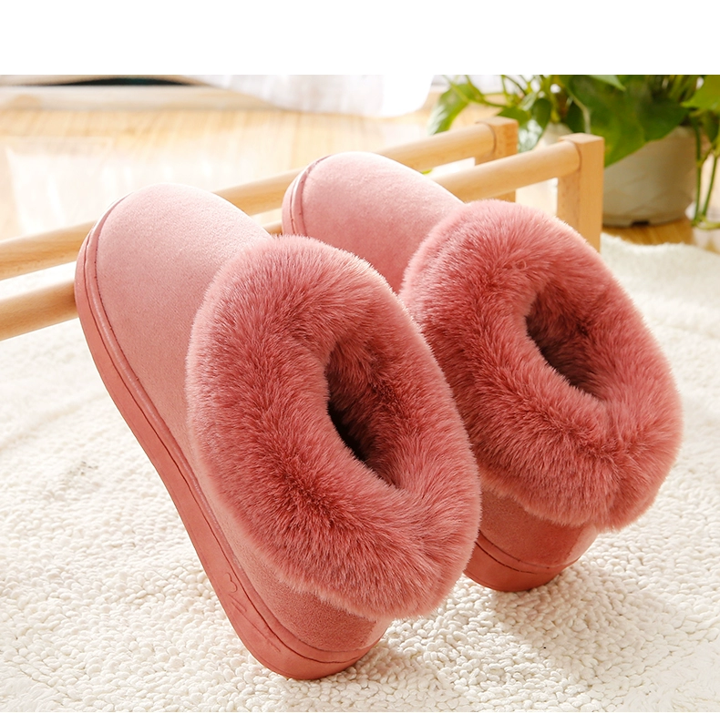 Gói với nữ dép bông mùa đông nhà nội thất nhung sang trọng giày dễ thương tháng nặng đáy của mùa đông nam Trailer vài bông - Trang chủ
