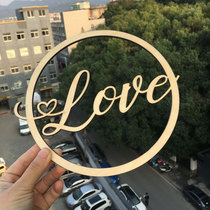 Straw rabbit wedding logo brand Listing custom name board background board Mori wedding logo Garland Wood