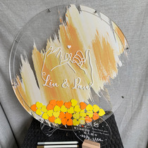 Straw Rabbit Knot Wedding Love Wood Chip Sign to the plate Book this fumbling photo frame Signature plate brochure This creative round