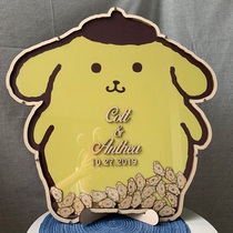 Wood Signature Plate Brochure to the Tree Desk Benwedding Lillys Annual Meeting Annual Meeting Fingerprint Placement Props Budding Dog Creativity