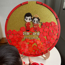 Straw Rabbit Knot Wedding Love Wood Chip Sign to the plate Book this fumbling photo frame Sign Roll This creative round Chinese