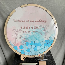 Straw Rabbit Knot Wedding Love Sign to the board Register This fumbling photo frame sign Roll This creative round little fresh