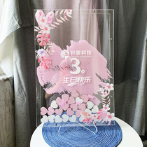 Transparent Signature Wedding Gift Wedding Ceremony Annual Meeting Fingerprint Placement Prop Love Sign To Woodchip Creativity