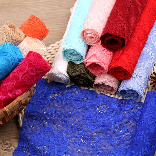 Красочные кружевные аксессуары ручной работы DIY эластичные широкие кружевные украшения для одежды черно-белая кружевная ткань