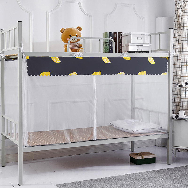 Bed-net student dormitories Lower dust-proof top-cloth primary-secondary beds Lower bunk beds Single Dorm Room Traditional Summer Simple