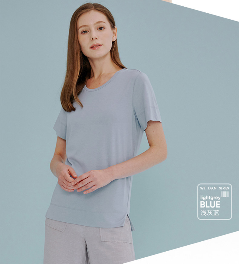三枪 浄呼吸系列 夏季 女式简约休闲短袖T恤 天猫优惠券折后￥39包邮（￥79-40）多色可选 男款同价