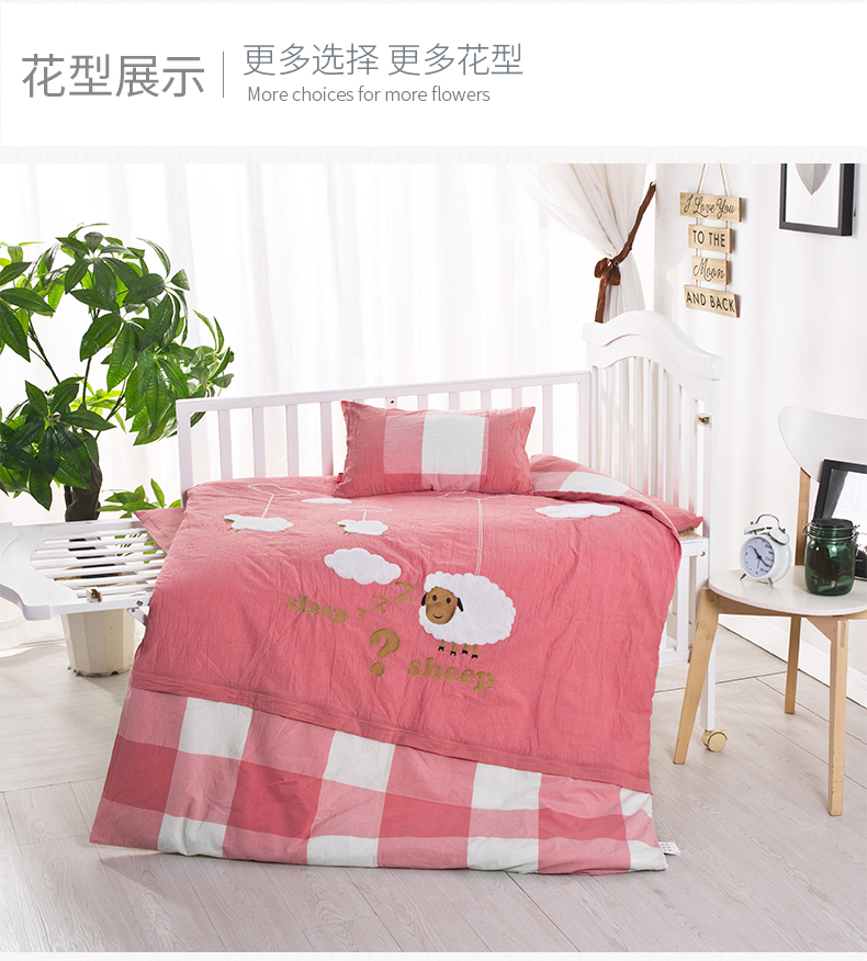 Mẫu giáo quilt ba mảnh thiết lập với lõi bé vào giường giường sáu mảnh trẻ em giường quilt nap quilt bông