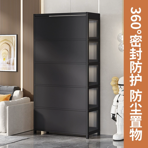 Пыленепроницаемый книжный шкаф с откидной дверью, прозрачная с трех сторон книжная полка большой вместимости, напольная стеллаж для хранения, настольный шкафчик для хранения вещей, шкаф для хранения вещей
