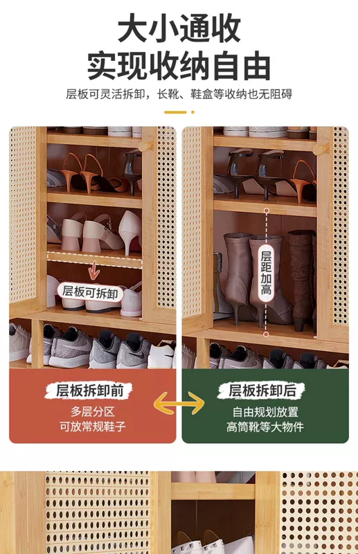 Tủ giày lối vào, ô cửa gia đình, kệ giày đơn giản trong nhà, giá để đồ, tủ lối vào, tích hợp dung tích lớn, nhiều lớp