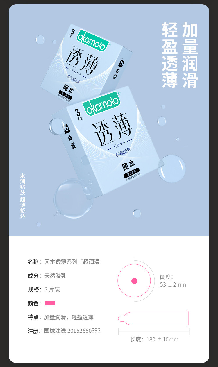 日本原产 冈本 最热销Skin肤感系列 超薄安全套 图7