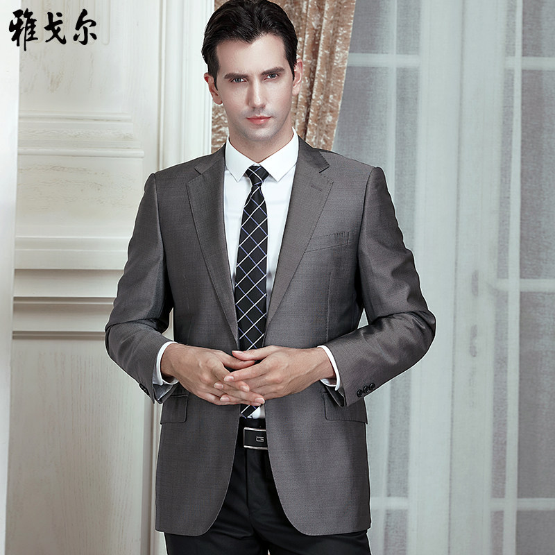 Jagorsi suit men's jacket men's clothing casual positive dress tk uni-west small suit grey clearance for men