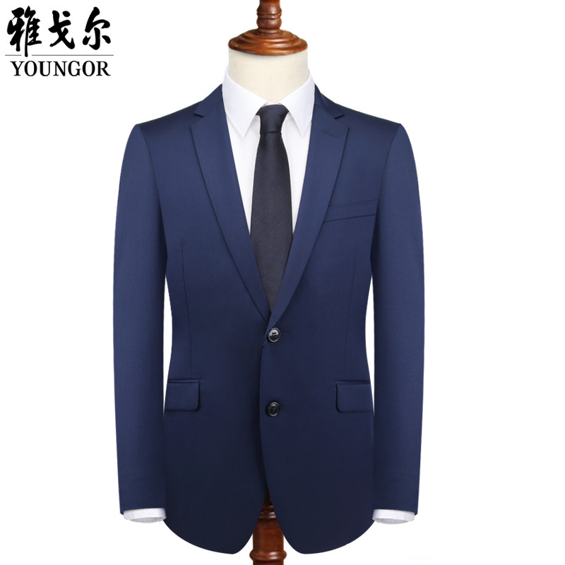 Jagorsi suit male blouse single piece wedding groom gown business positive dress men gross wool suit jacket