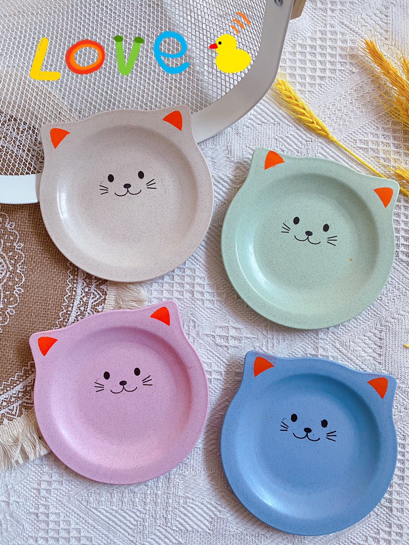 Creative cat dish Cat dish Cat bowl Cat food bowl Cat dish Garfield rice bowl Cat bowl Shallow flat face cat