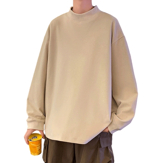 Develvet base shirt for men and women the same solid color versatile long sleeves