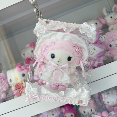 Sanrio, кружевная свадебная серия, подвеска, детская сумка, чепчик, Мелодия, мешок для пыли, свадебное платье, ягненок Китти