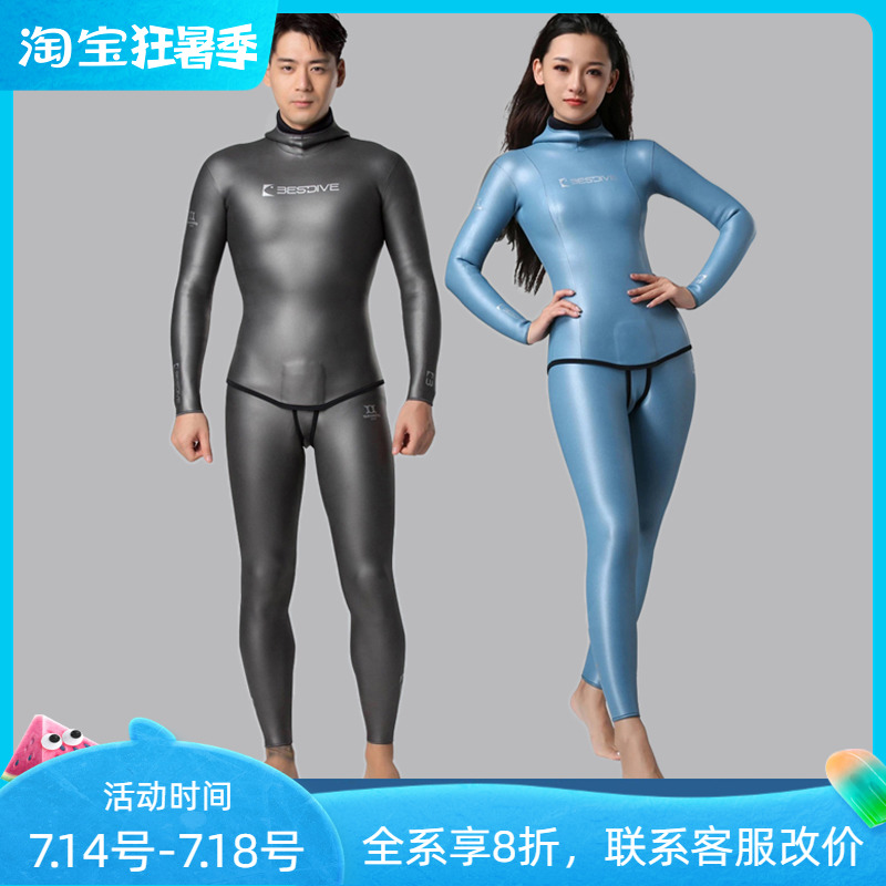 Bestdive 3mm men's and women's free diving wetsuit colorful 2mm scuba super elastic diving suit split warmth
