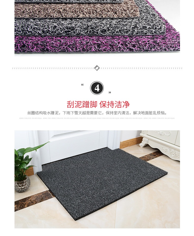 Tuỳ chỉnh dây bao vây pad lối vào thảm chùi chân nhà cửa đến thảm sàn phòng khách thảm bụi nhựa thảm không trơn trượt có thể được cắt - Thảm sàn thảm xốp xpe