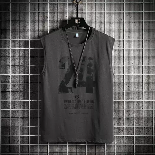 Летняя майка для отдыха, трендовая футболка без рукавов, приятный телу жилет, оверсайз