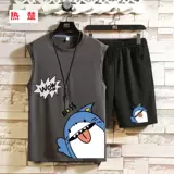 Жилет, комплект, футболка с коротким рукавом для школьников без рукавов, шорты, подходит для подростков