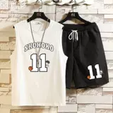 Летний жилет для отдыха, спортивный комплект, шорты для школьников, баскетбольная форма, футбольная форма, свободный крой, 11 размер