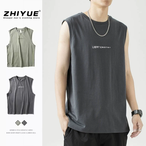 Летняя футболка без рукавов, спортивный баскетбольный жилет для спортзала, оверсайз