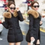 Áo khoác cotton nữ phiên bản Hàn Quốc mùa đông mới 2018 dày dặn trong chiếc áo khoác cotton cho bé mùa đông áo khoác ngoài hình thoi mỏng manh áo măng tô nữ