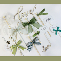 Xiao Qingxin Mori Wedding Dessert Table Decoration I DO Insert Brand Party Dress Baking Cupcake Plug-in