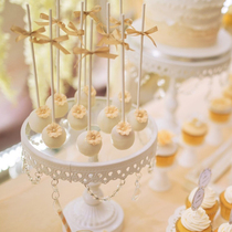 Small fresh dessert ball wooden lollipop stick dessert table cake decoration