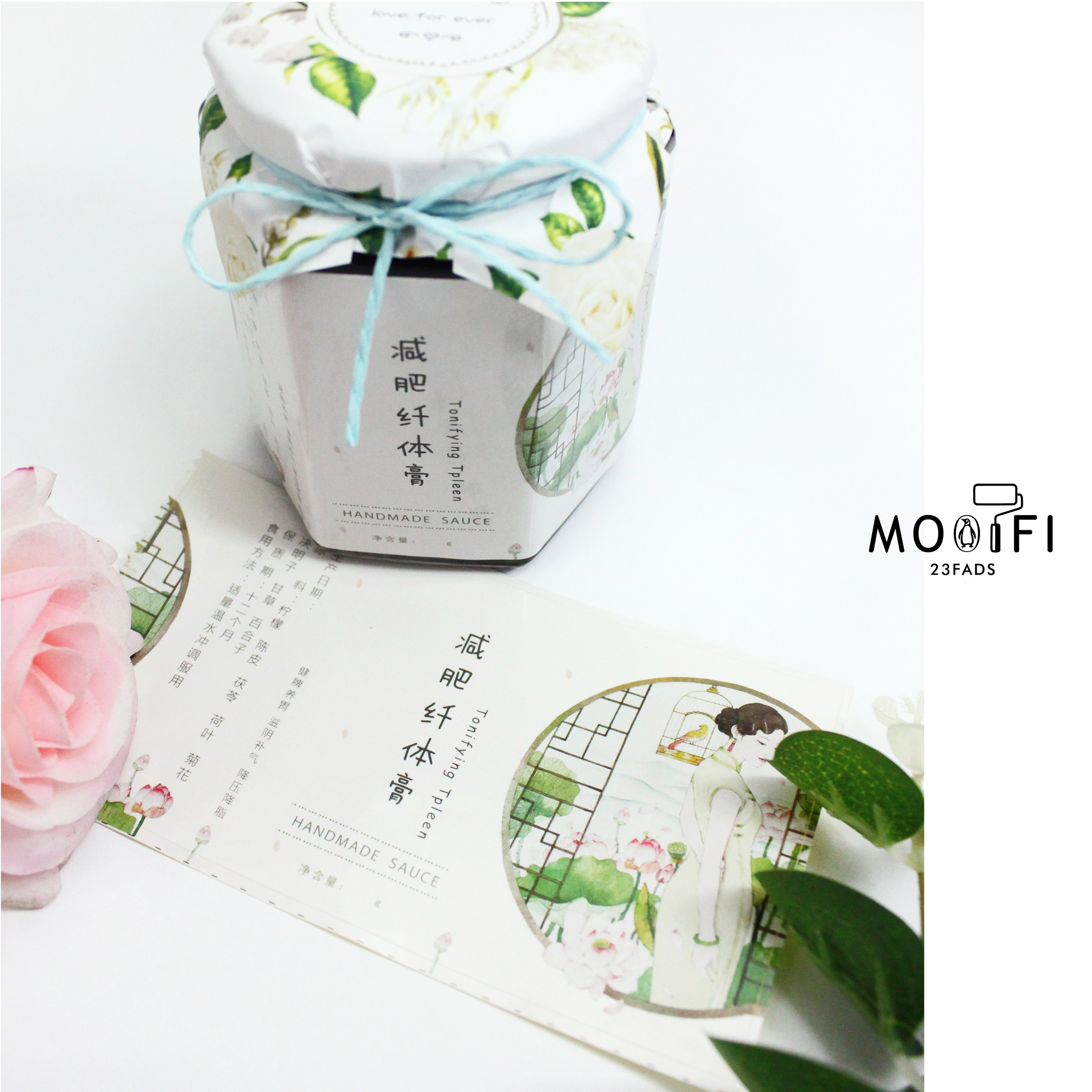 Weight loss cream label slimming cream sticker custom self-adhesive handmade sticker bottle sticker seal sticker printing