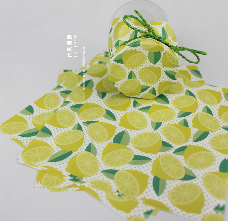 Inky kraft Kraft Pulp Jam Chuan Fritillary Lemon Jam Cream Pinkin Wrapping Paper Pudding Honey Bottle Closure Paper Fold