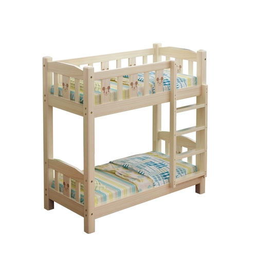 Двухэтажная кровать из натурального дерева для детского сада для сна для школьников